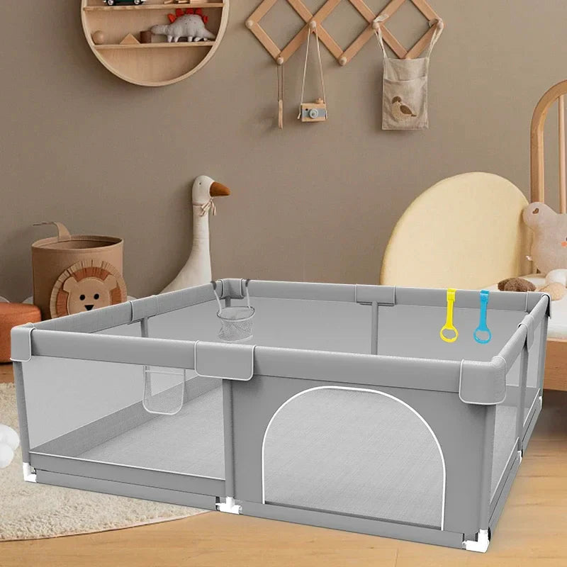 IMBABY Baby Playpens Light Gray Corralito for Baby Playground